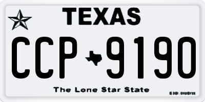 TX license plate CCP9190