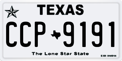 TX license plate CCP9191