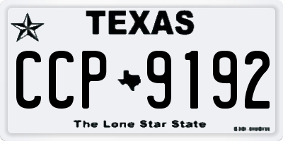 TX license plate CCP9192