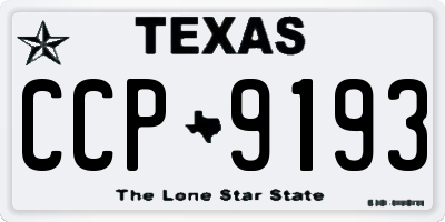 TX license plate CCP9193