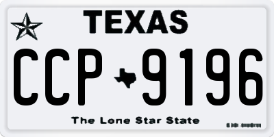 TX license plate CCP9196