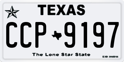 TX license plate CCP9197