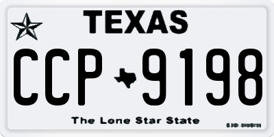 TX license plate CCP9198