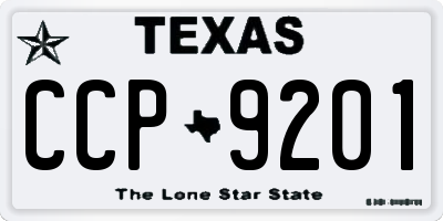 TX license plate CCP9201