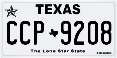TX license plate CCP9208