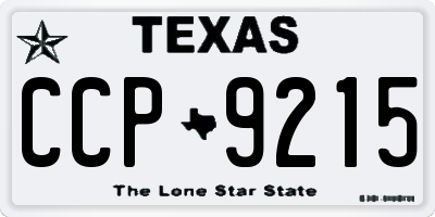 TX license plate CCP9215