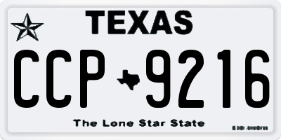 TX license plate CCP9216