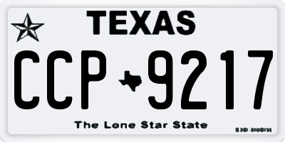 TX license plate CCP9217