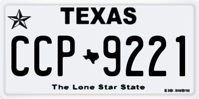 TX license plate CCP9221