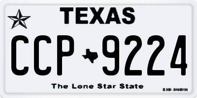 TX license plate CCP9224