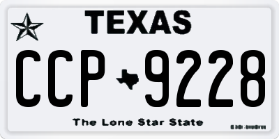 TX license plate CCP9228