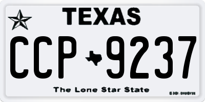 TX license plate CCP9237