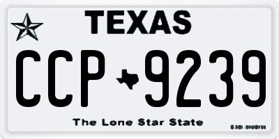 TX license plate CCP9239
