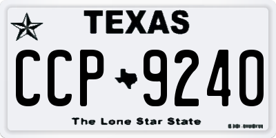 TX license plate CCP9240