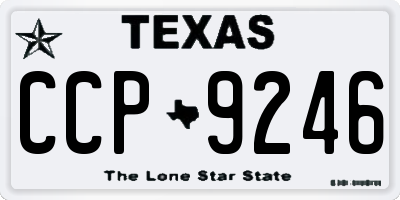 TX license plate CCP9246