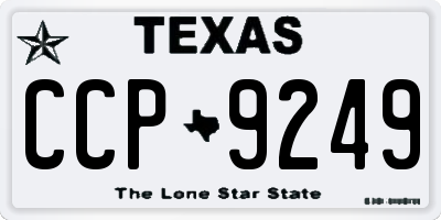 TX license plate CCP9249