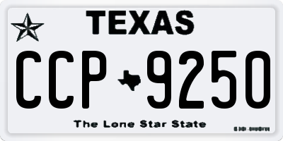 TX license plate CCP9250