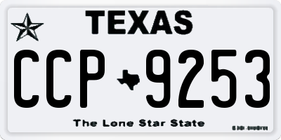 TX license plate CCP9253