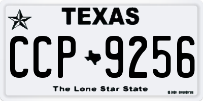TX license plate CCP9256