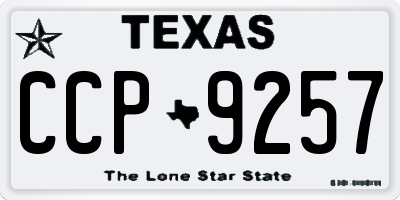 TX license plate CCP9257