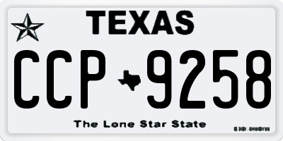 TX license plate CCP9258