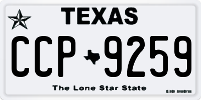 TX license plate CCP9259