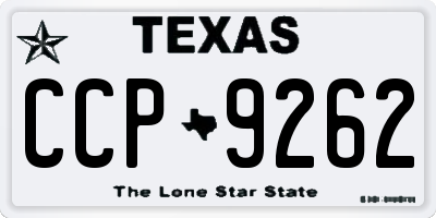 TX license plate CCP9262