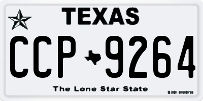 TX license plate CCP9264
