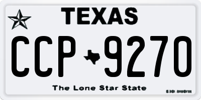 TX license plate CCP9270