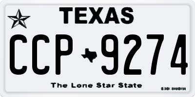 TX license plate CCP9274