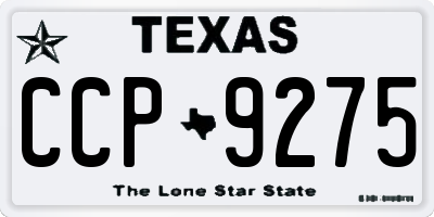 TX license plate CCP9275