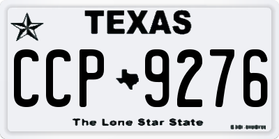 TX license plate CCP9276