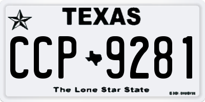 TX license plate CCP9281