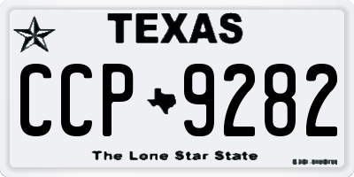 TX license plate CCP9282