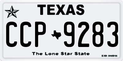TX license plate CCP9283