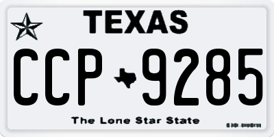 TX license plate CCP9285