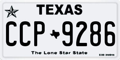 TX license plate CCP9286