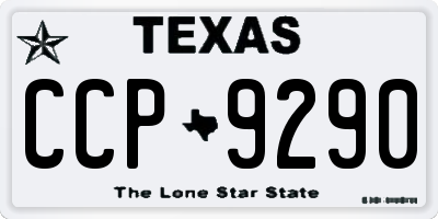 TX license plate CCP9290