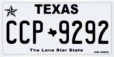 TX license plate CCP9292