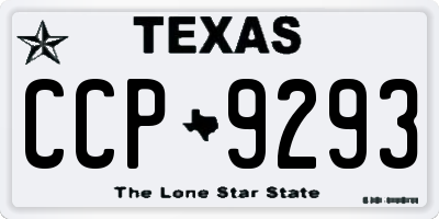 TX license plate CCP9293