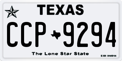 TX license plate CCP9294