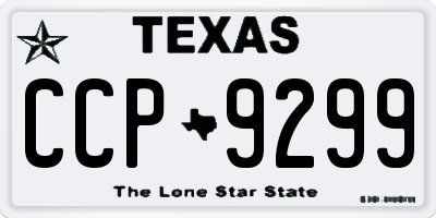 TX license plate CCP9299