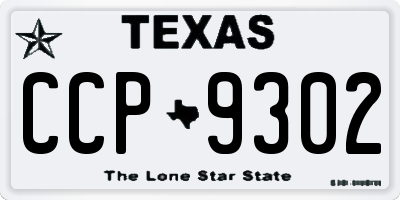 TX license plate CCP9302