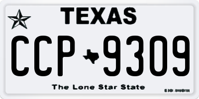 TX license plate CCP9309