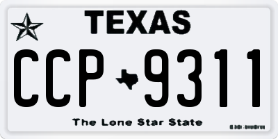 TX license plate CCP9311