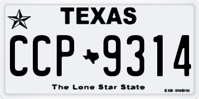 TX license plate CCP9314