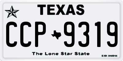 TX license plate CCP9319
