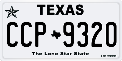TX license plate CCP9320