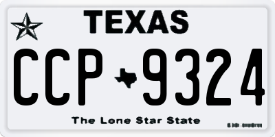 TX license plate CCP9324