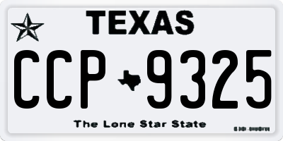 TX license plate CCP9325